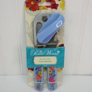 Pioneer Woman Brilliant Blooms Stainless Steel Can Opener Floral Blue New